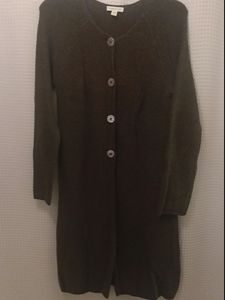 Coldwater Creek 14-16 Long Cardigan Knit | Green